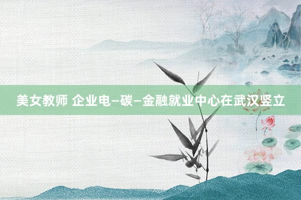 美女教师 企业电—碳—金融就业中心在武汉竖立