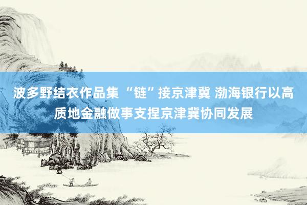 波多野结衣作品集 “链”接京津冀 渤海银行以高质地金融做事支捏京津冀协同发展