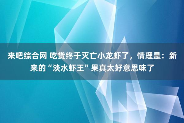 来吧综合网 吃货终于灭亡小龙虾了，情理是：新来的“淡水虾王”果真太好意思味了