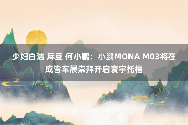 少妇白洁 麻豆 何小鹏：小鹏MONA M03将在成皆车展崇拜开启寰宇托福